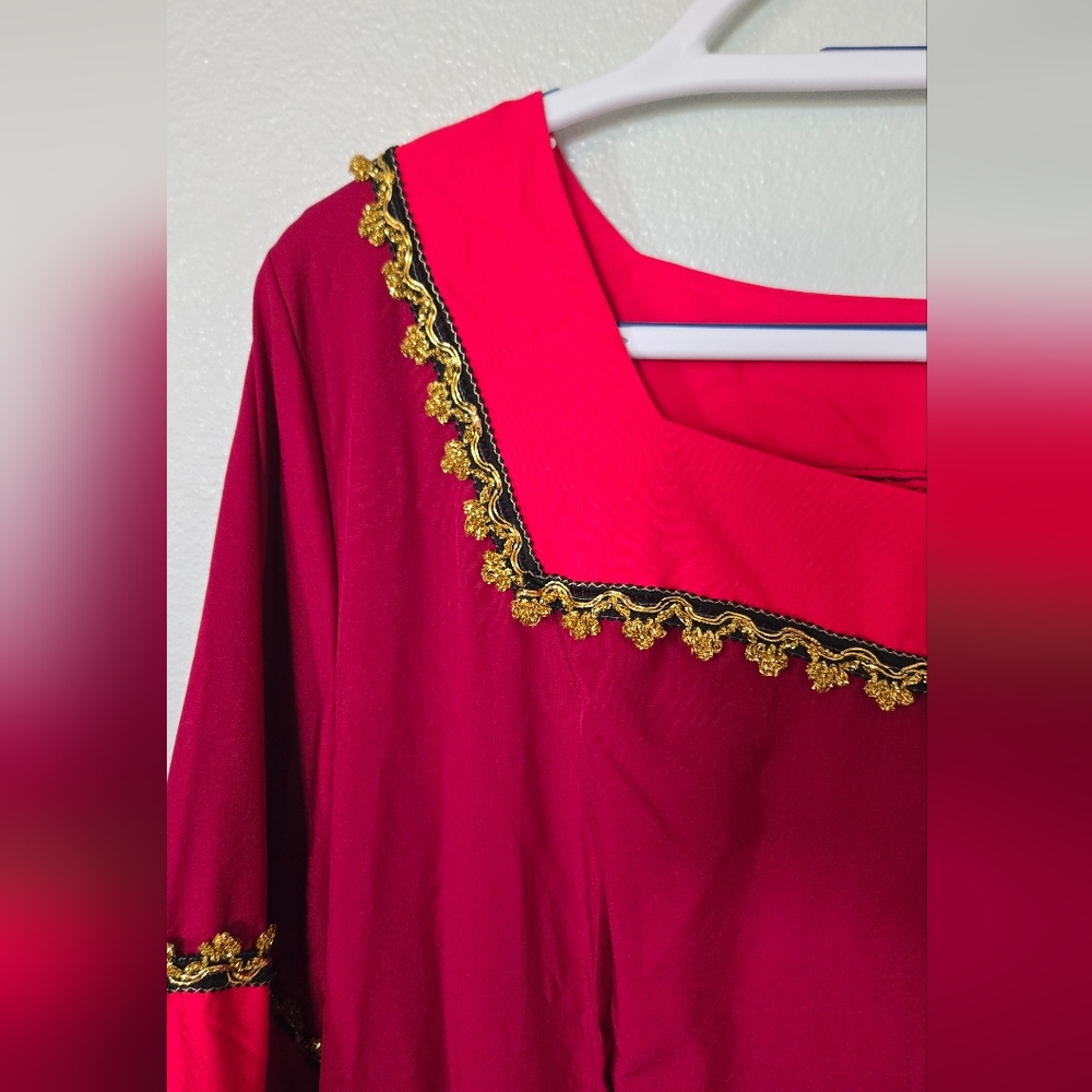 Renaissance Medieval Cosplay Red Dress Costume Size XL - Picture 4 of 7